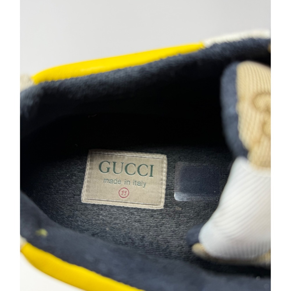Gucci Rhyton GG Beige White Yellow Sneaker Size 12 US 11 Gucci - Picture 7 of 8